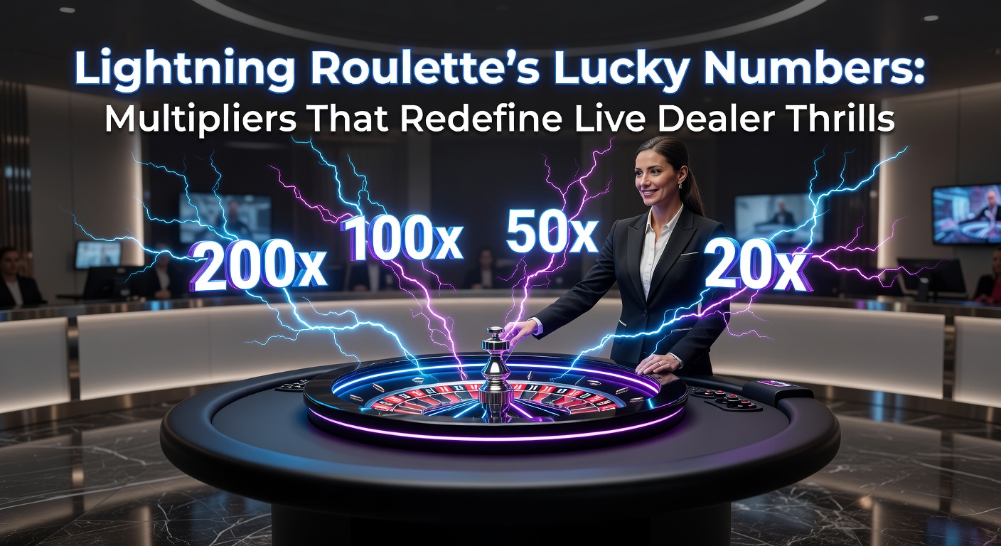 Lightning Roulette Tisch mit leuchtenden Lucky Numbers und Multiplikatoren im Live-Stream