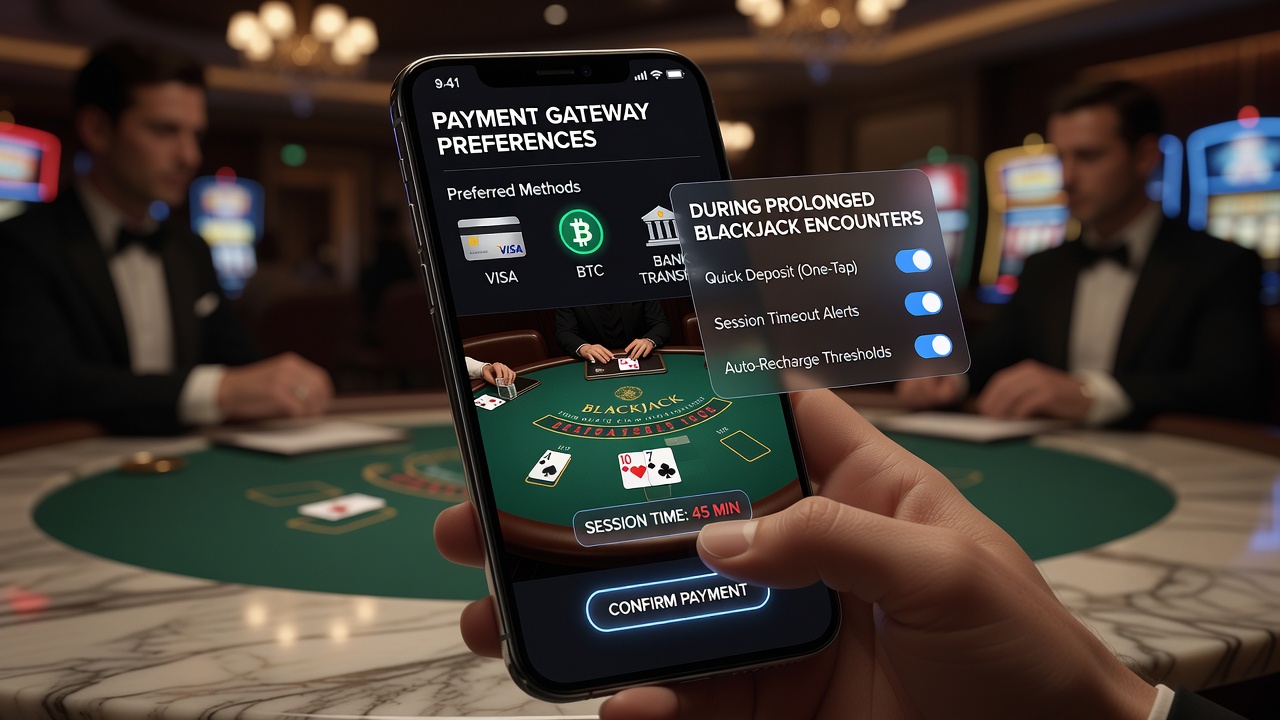 Mobile Zahlungstransaktionen während Blackjack-Sessions auf Tablets