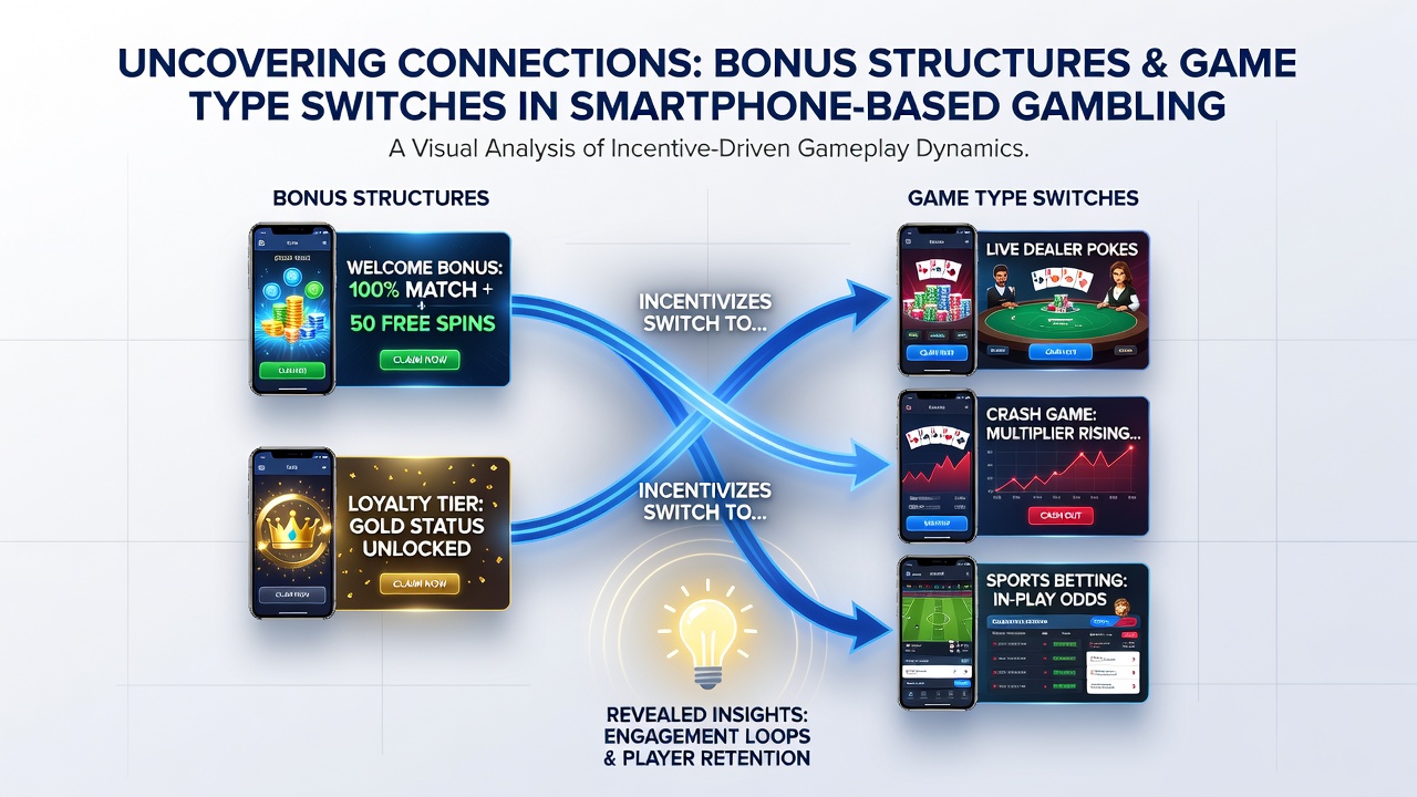 Analyse-Diagramme zu Bonusnutzung und Spielwechseln auf mobilen Geräten